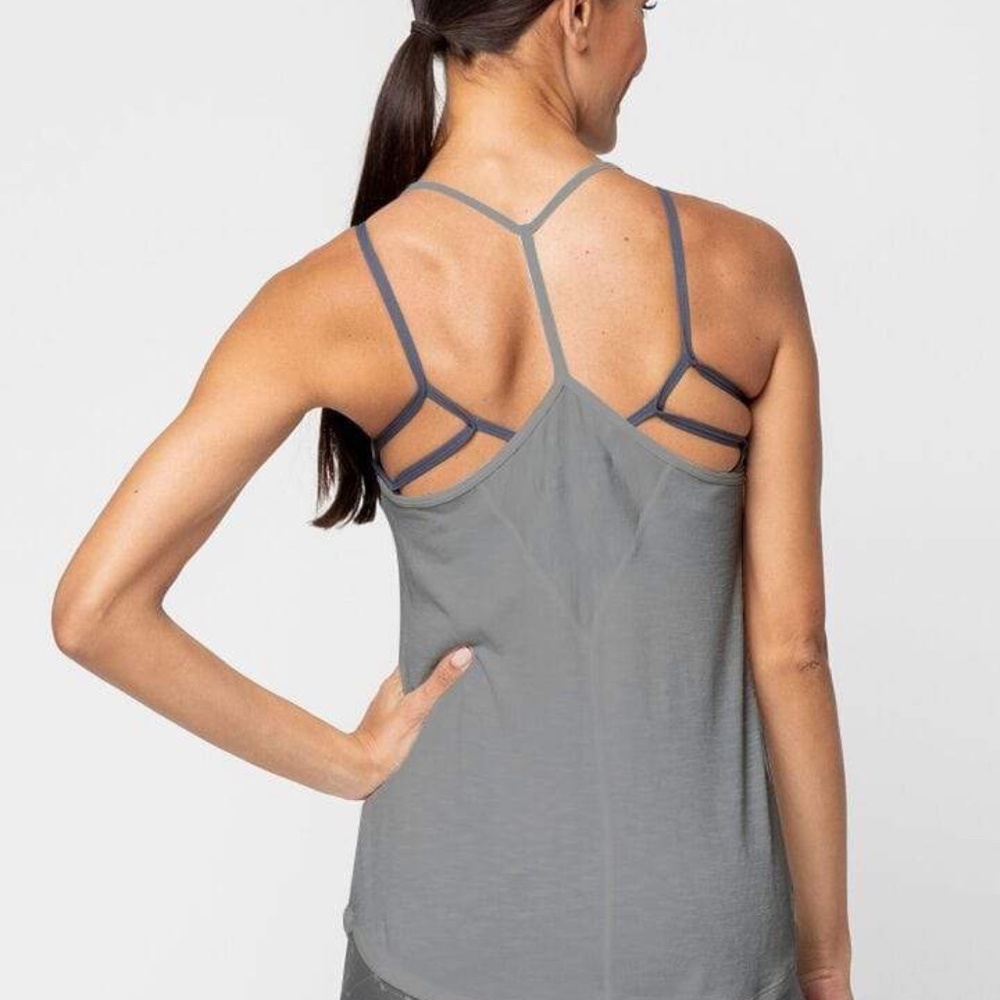 **SOLD**  NWOT Alternative Y-Back Tank (S, Grey)